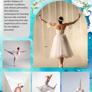 Advertentie voor volledige en 1/4 pagina-overweging voor dansstudioprogramma | Eenvoudig thuis bewerken in canvas | Seniorenstudent Dans Shout Out | Affichefunctie voor overweging