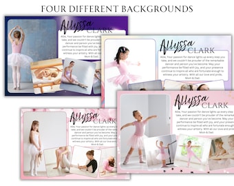 Dance Personal Recital AD Template | Half Page Dance Booster | Half Page Dance Recital Ad Template | Recital Canva Template | Canva Editable