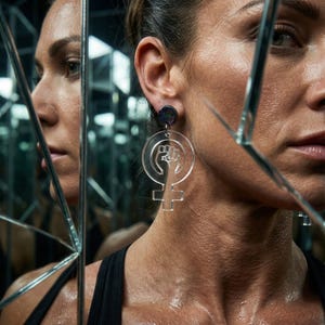 Feministische acryl oorbellen, grote statement oorbellen