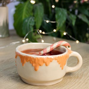 Handmade Ceramic Drip Glaze Mug - Unique and Artistic Design
