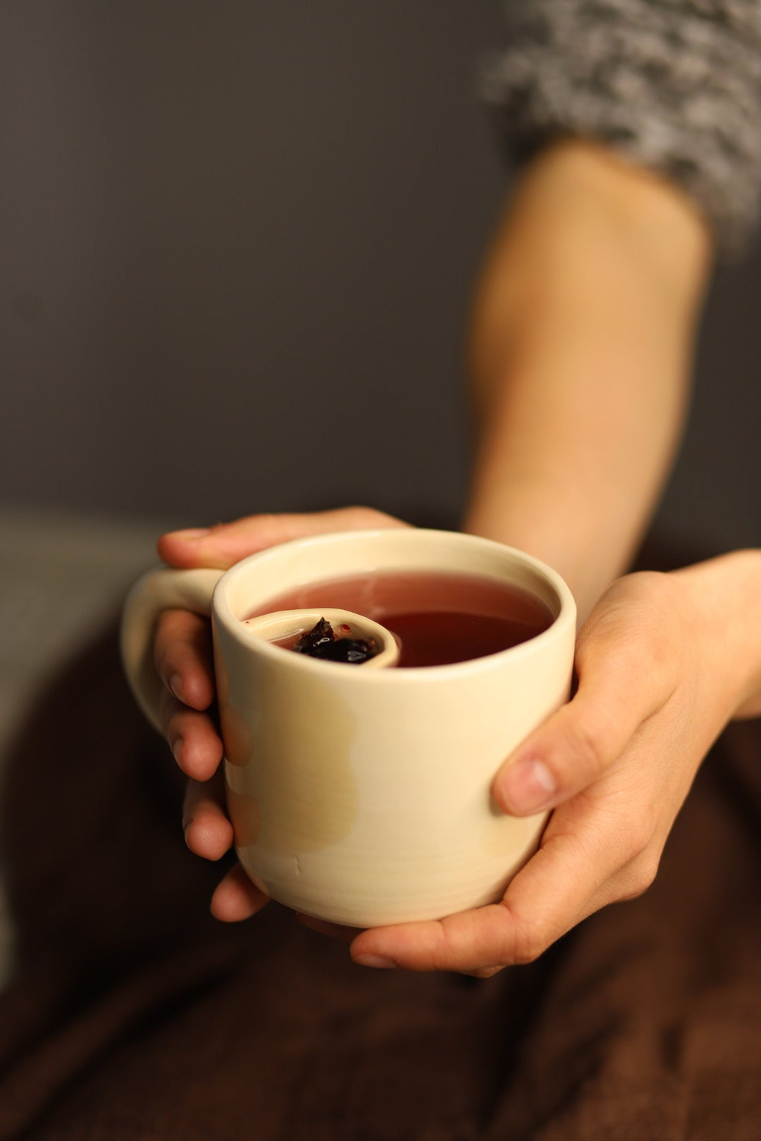 Mug With Built-in Infuser for Tea-handcrafted-morningbrew-floraldecor ...