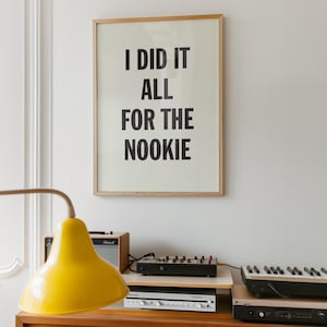 Nookie  |  Limp Bizkit, Minimalist Art Print, Nu Metal, Mid Century Modern Wall Art, Typography Art, UNFRAMED