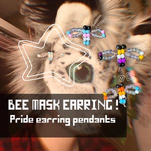 Bee pendants | therian cat mask earring