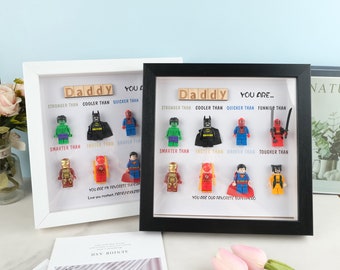 Personalised Superhero Frames,Dad Superhero Frame,Fathers Day Gift Superhero Dad Grandad,Custom Birthday Present,Father’S Day Superhero Gift