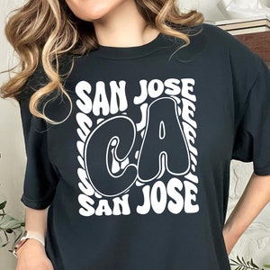San Jose Wavy Svg Png, San Jose T-Shirt Design, San Jose City Gifts, San Jose Svg, San Jose Love, Cut File, Digital Craft File