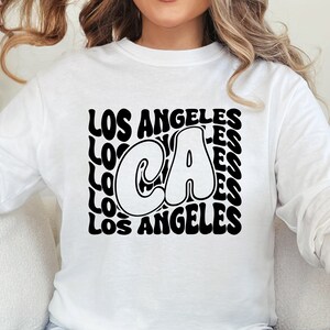 Los Angeles California Wavy Svg Png, Los Angeles T-Shirt Design, Gifts, Los Angeles Love, Los Angeles Cut File, Digital Craft File