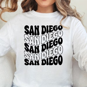 San Diego Wavy Svg Png, San Diego T-Shirt Design, Gifts, San Diego Svg, San Diego Love, Cut File, Digital Craft File