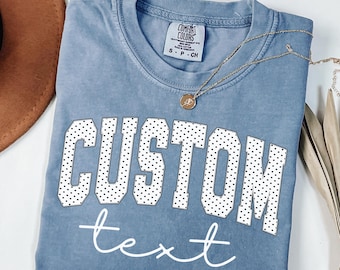 Camisetas personalizadas con colores cómodos, camisetas personalizadas, camisetas con texto personalizado, camisetas personalizadas para adultos, camisetas personalizadas, camisetas de lunares, camisetas con nombre personalizado
