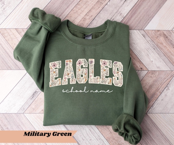 Custom School Mascot Sweatshirt, Retro Team Spirit Shirt, Game Day Crewneck, Personalized School Name, Football Mom Gift Idea