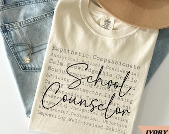 Comfort Colors® School Counselor Shirt, Mental Health School Tee, Counseling Gift For Teachers, Back To School Therapist Shirt Psychology