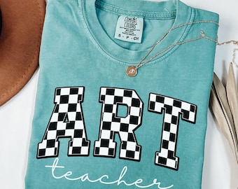 Shirt kunst leraar geruite kunst leraar tshirt kunst leraar waardering cadeau kunst minnaar cadeau stoom leraar tshirt terug naar school shirt kunst