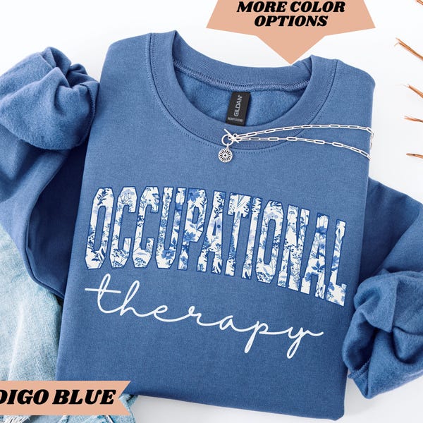 Occupational Therapy Shirt Flora Occupational Therapist Gift For OT Special Education SPED Gift for OTA Toile de Jouy Occupational Therapist