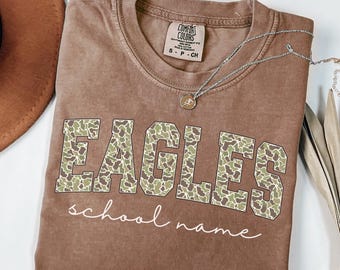 Custom Mascot Shirt, School Spirit Tee, Personalized Comfort Colors® Teacher Shirt, Custom Back To School Team Name T-Shirt, Game Day Shirt