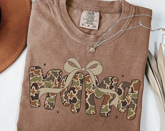 Camouflage Mama Shirt Hunting Mama Shirt Duck Hunting Shirt Mothers Day Gift For Mom Varsity Mama Shirt Duck Camo Mama Shirt Gift for Mom