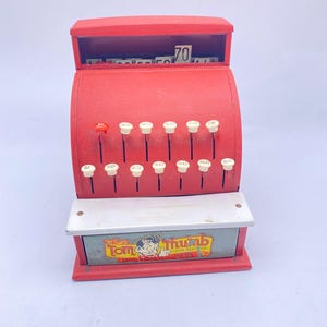 Tom Thumb Cash Register Vintage Red Antique Toy