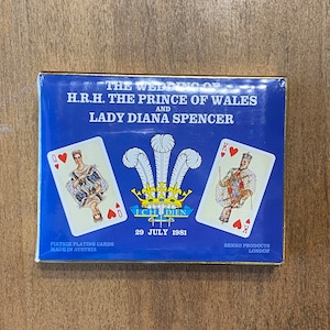 Baralho de cartas Royal Wedding Prince Charles Lady Diana Cartões comemorativos de casamento NIB
