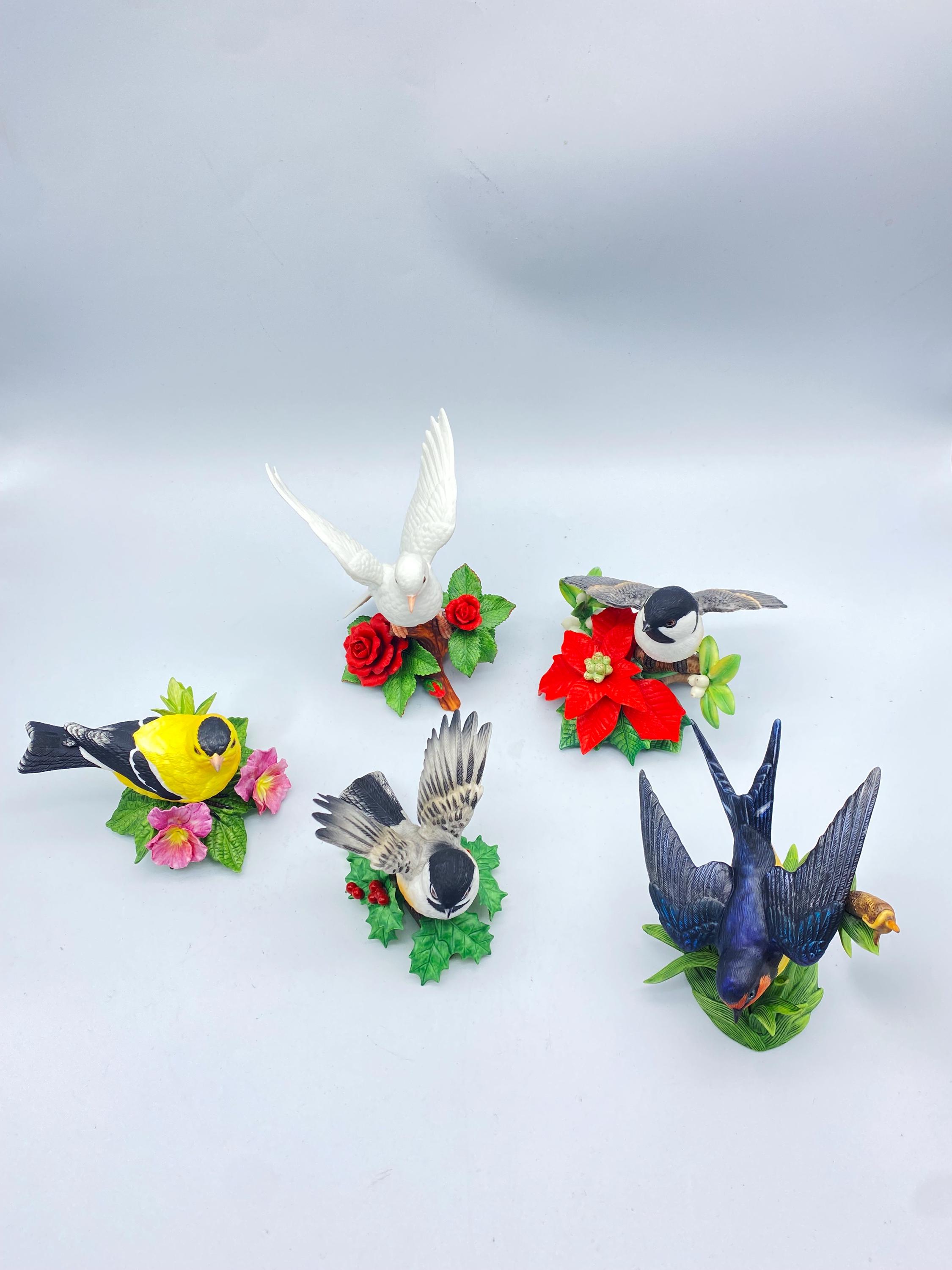 レノックス　庭の鳥　チカディー　二羽　LENOX　7大陸の野生動物　陶器　鳥 レノックス 庭の鳥 チカディー 二羽 LENOX 7大陸の野生動物 陶器 鳥