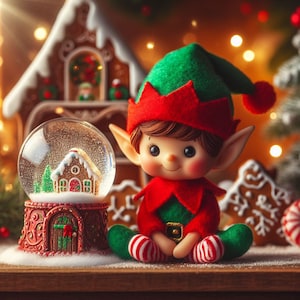 PDF Elfo de Navidad - Patrón Punto de Cruz Formato Digital Patrón Punto de Cruz, PDF Descarga Instantánea.