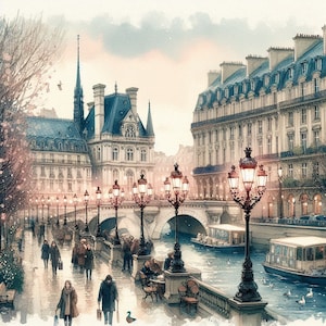 PDF Paris France Eiffel Tower Street Counted Cross Stitch Pattern, City Landscape Instant Download Digital format