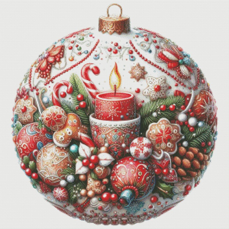 PDF Christmas Ornament Cross Stitch Pattern Digital Format Cross Stitch ...