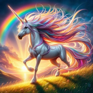 PDF Magic Unicorn Cross Stitch Pattern Digital Format Cross Stitch pattern, PDF Instant Download.