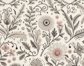 PDF Floral Motifs Counted Cross Stitch Pattern Digital X-stitch chart Vintage Instant Download Digital format