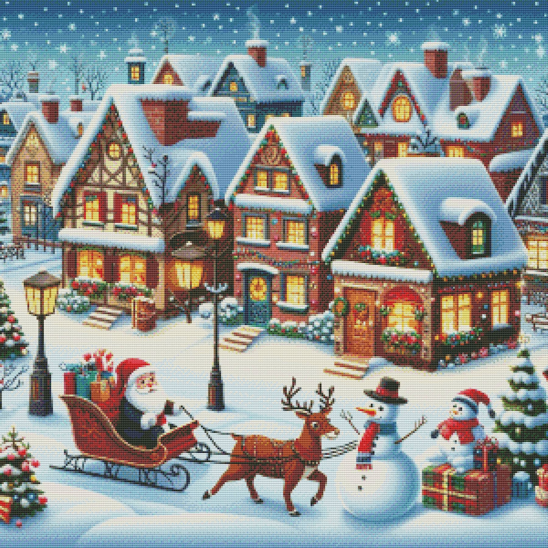 PDF Christmas Gingerbread House Cross Stitch Pattern, Santa Christmas  Village Cross Stitch, Gift Design, PDF Instant Download. - Etsy UK