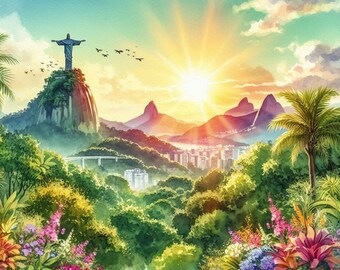 PDF Rio De Janeiro, Brazil, Counted Cross Stitch Pattern, Cross Stitch, Landscape Instant Download Digital format