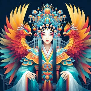 PDF Hua Dan Opera Counted Cross Stitch Pattern, Chinese Cross Stitch, Art design,  Instant Download Digital format