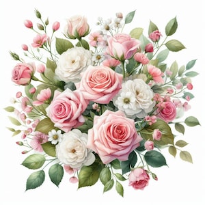 PDF Flowers bouquet Pink Roses Counted cross stitch pattern Summer Garden Flowers Modern Digital chart Instant Download Digital format