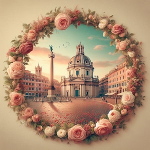 PDF Italy Rome Counted Cross Stitch Pattern, City Landscape Instant Download Digital format