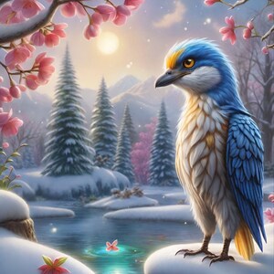 PDF Blue Bird Cross Stitch Pattern Digital Cross Stitch Chart PDF Cross Stitch Pattern