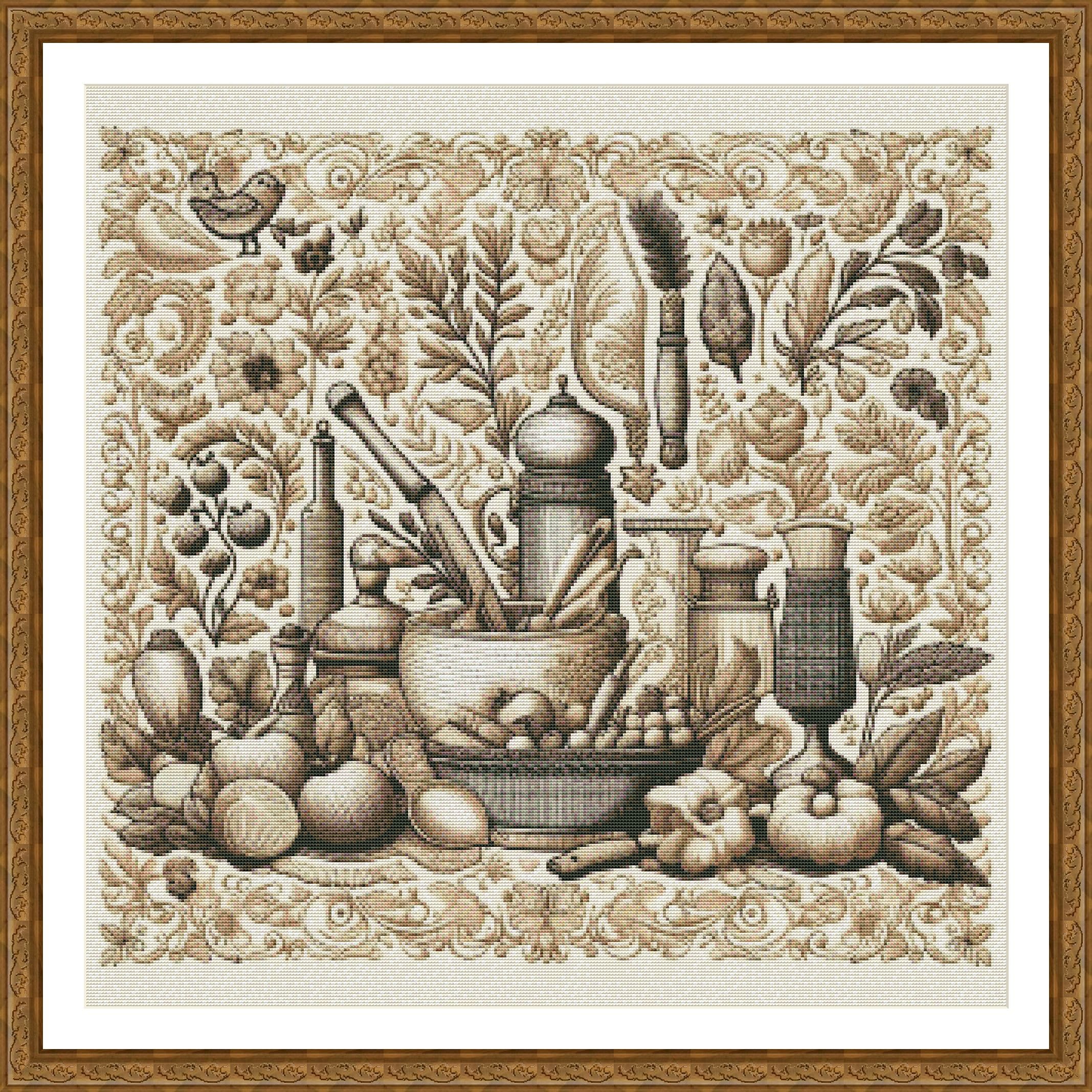 PDF Kitchen Accent Art Cross Stitch Pattern Digital Format Cross Stitch ...