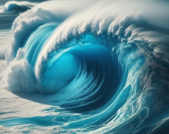 PDF Ocean Wave Counted cross stitch pattern seascape Digital cross stitch chart seascape Sea PDF cross stitch pattern