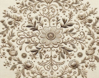 PDF Floral Motifs Counted Cross Stitch Pattern Digital X-stitch chart Vintage Instant Download Digital format