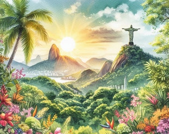 PDF Rio De Janeiro, Brazil, Counted Cross Stitch Pattern, Cross Stitch, Landscape Instant Download Digital format