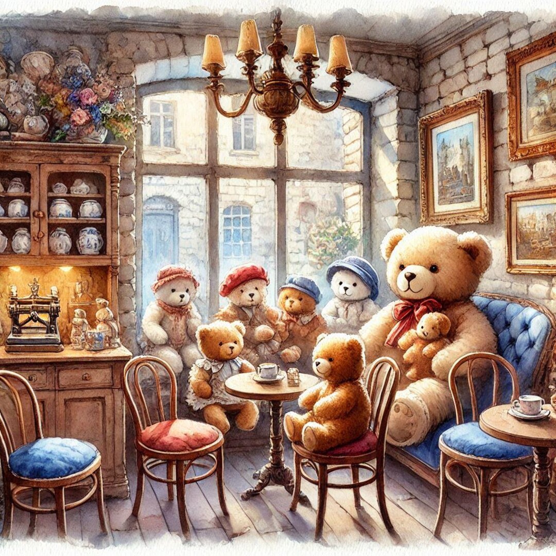 PDF Teddy Bears, Love, Counted Cross Stitch Pattern, Kids Room
