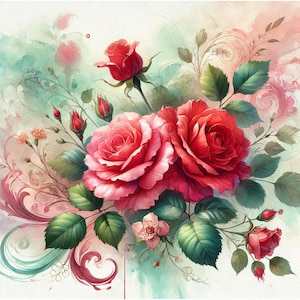PDF Flower bouquet Roses Counted cross stitch pattern Summer Garden Flowers Modern Digital X-stitch chart Instant Download Digital format