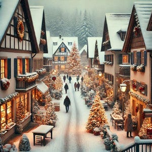 PDF Christmas Street Houses, Cross Stitch pattern, Christmas Storefront Village, Cross Stitch chart, Winter Landscape, PDF Instant Download