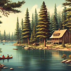 PDF Michigan State, Lake House, Boat, Counted Cross Stitch Pattern, Landscape Instant Download Digital format