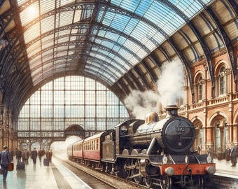 PDF London Railway Station, Europe City, Counted Cross Stitch Pattern, England City Landscape, Travel, Instant Download Digital format
