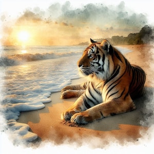 PDF Tiger Cross Stitch patroon, Animal Cross Stitch, Cadeauontwerp, PDF Instant Download.