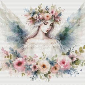 PDF Angel Cross Stitch Pattern Digital Format Cross Stitch pattern, PDF Instant Download.