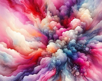 PDF Colorful cloud, Abstract Art, Geometric Pattern, Counted Cross Stitch Pattern, Digital Format, Cross Stitch pattern, Instant Download
