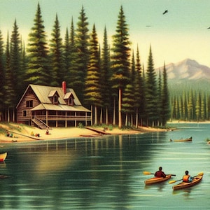 PDF Michigan State, Lake House, Boat, Counted Cross Stitch Pattern, Landscape Instant Download Digital format