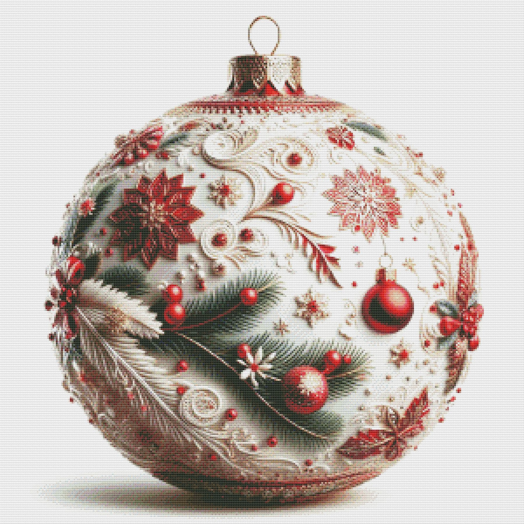 PDF Christmas Ornament Cross Stitch Pattern Digital Format Cross Stitch ...