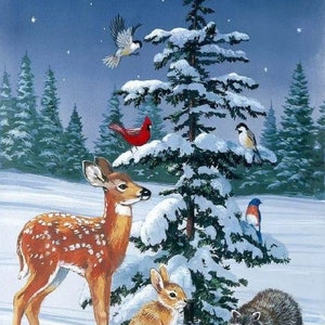PDF Holiday Reindeer Winter Christmas Counted Cross Stitch Pattern, Still life, Instant Download Digital format