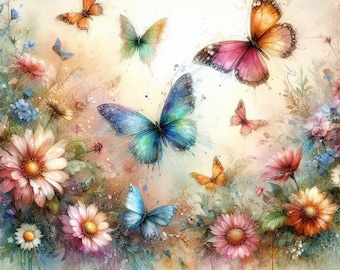 PDF Butterflies Counted Cross Stitch Pattern, Instant Download Digital Format