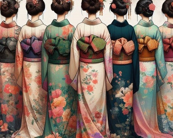 PDF Japanese Geishas Cross Stitch Pattern Digital Format Cross Stitch pattern, PDF Instant Download.