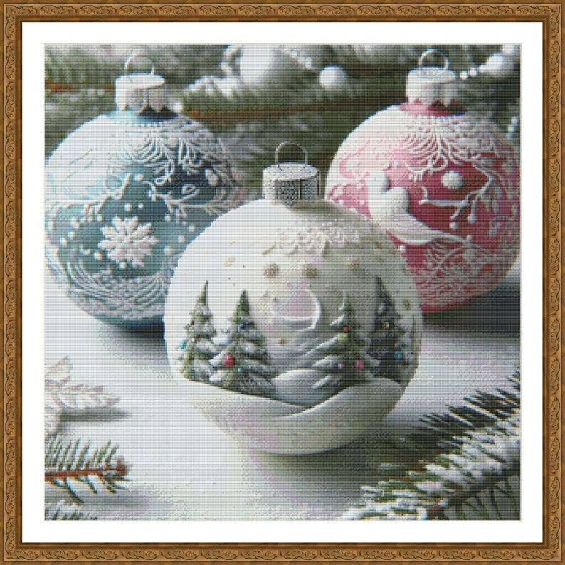 PDF Christmas Ornament Cross Stitch Pattern Digital Format Cross Stitch ...